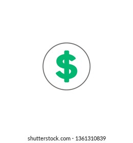 Dollar sign in a circle