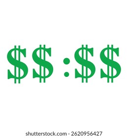 dollar sign clock vector art illustrator