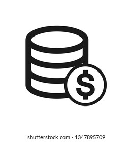 Dollar sign with coins