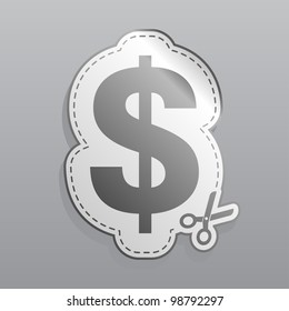 dollar sign coupon illustration