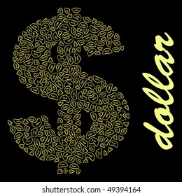 Dollarzeichen für Design. Vektorgrafik.