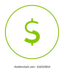 dollar sign financial line vector icon