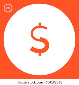 dollar sign financial line vector icon