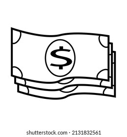 dollar sign, flat style trending design Vector illustration.