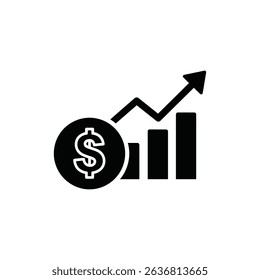Dollar Sign with Graph Representing Financial Growth and Business Finance