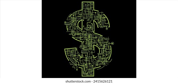 DOLLAR SIGN graphic design vector illustration 