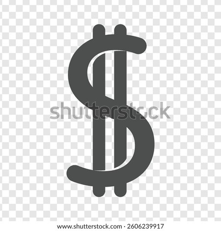dollar sign grey colour design illustration
