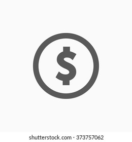 dollar sign icon - Shutterstock ID 373757062