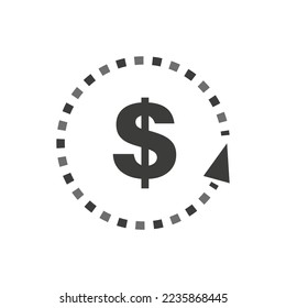 dollar sign icon with arrow