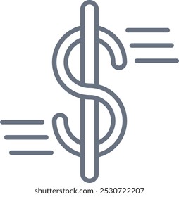 Diseño de icono de signo de dólar para el Uso comercial personal