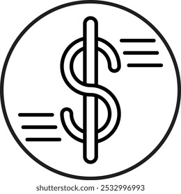 Diseño de icono de signo de dólar para el Uso comercial personal