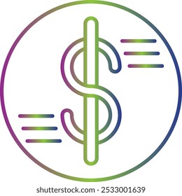 Diseño de icono de signo de dólar para el Uso comercial personal