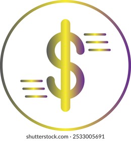 Diseño de icono de signo de dólar para el Uso comercial personal