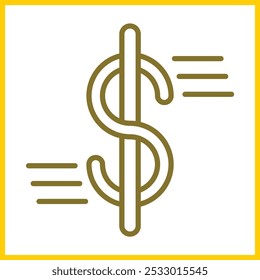 Diseño de icono de signo de dólar para el Uso comercial personal