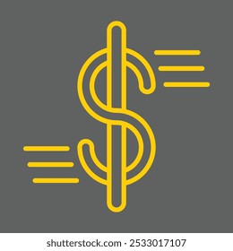 Diseño de icono de signo de dólar para el Uso comercial personal