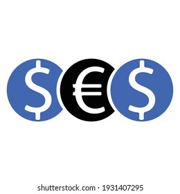 vector de diseño de icono de signo de dólar