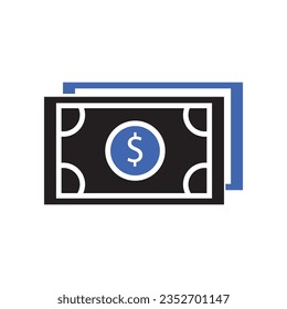 vector de diseño de icono de signo de dólar