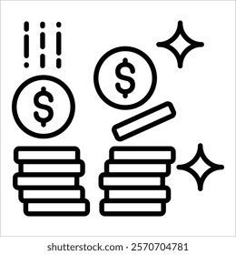 Dollar Sign Icon Element For Design