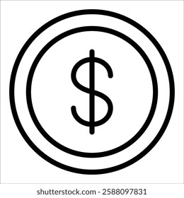 Dollar Sign Icon Element For Design