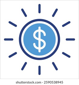 Dollar Sign Icon Element For Design