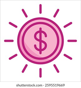 Dollar Sign Icon Element For Design