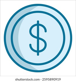 Dollar Sign Icon Element For Design