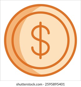Dollar Sign Icon Element For Design