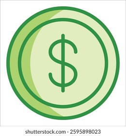 Dollar Sign Icon Element For Design