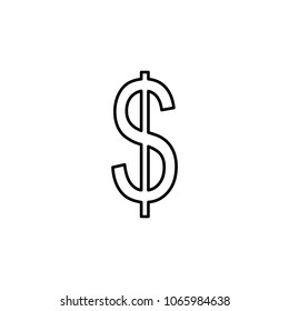 dollar sign icon. Element of simple icon for websites, web design, mobile app, info graphics. Thin line icon for website design and development, app development on white background