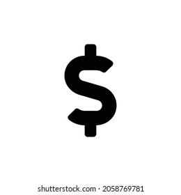 dollar sign Icon. Flat style design isolated on white background. Vector illustration