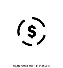 Dollar sign icon graphic design template illustration