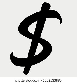 Dollar sign icon isolated on a transparent background