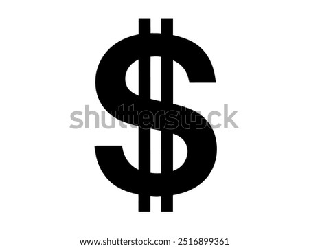 Dollar sign icon. dollar isolated on white background. Dollar sign icon illustration design. Dollar sign vector icon, symbolizing money and financial transactions.