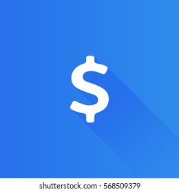 Dollar sign icon in Metro user interface color style. USD America