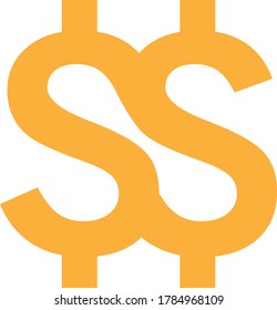 dollar sign icon object line