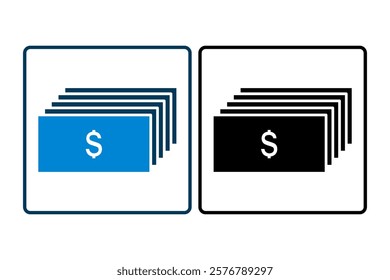 Dollar Sign icon. icon related to Start Up. suitable for web site, app, user interfaces, printable etc. solid icon style. simple vector design editable