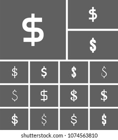 Dollar Sign Icon Set