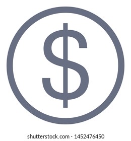 Dollar sign icon. Simple illustration of dollar sign vector icon for web design isolated on white background