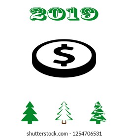 dollar sign icon stock vector illustration