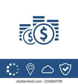 dollar sign icon stock vector illustration