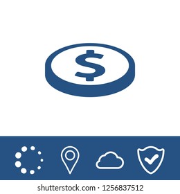 dollar sign icon stock vector illustration