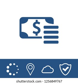 dollar sign icon stock vector illustration