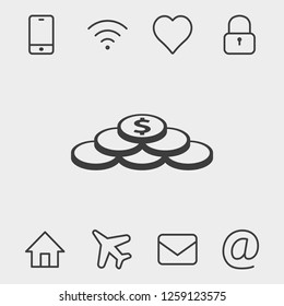 dollar sign icon stock vector illustration