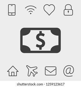 dollar sign icon stock vector illustration