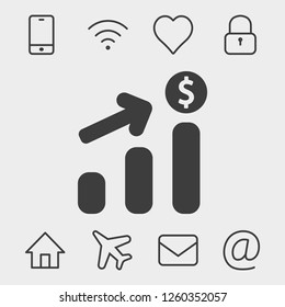 dollar sign icon stock vector illustration