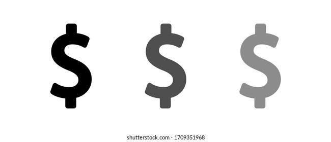 dollar sign icon stock vector illustration.