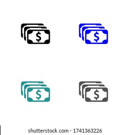 ilustración vectorial de stock de icono de dólar.