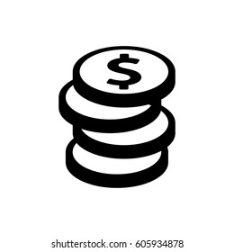 dollar sign icon stock vector illustration