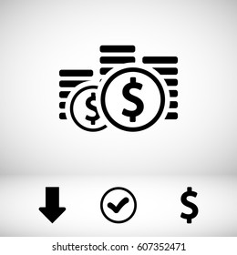 dollar sign icon stock vector illustration