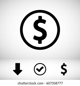 dollar sign icon stock vector illustration